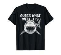 Guess What Week It Is Vintage Shark Lover Shark Meme Camiseta gráfica económica