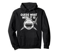 Guess What Week It Is Vintage Shark Lover Shark Meme Sudadera con Capucha