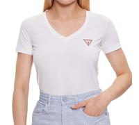 Guess Camiseta de mujer Mini Triangle W2YI45 J1314 cuello de pico rojo/negro/blanco L