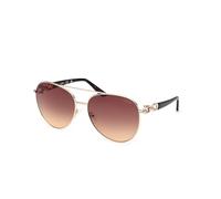 GUESS Women Gu0015833f61 Sunglass Gafas, Dorado Pálido Brillante, 61 para Mujer