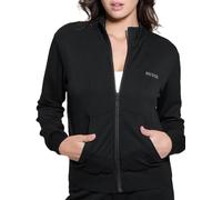 GUESS Eco Gelsey - Sudadera con cremallera completa para mujer, Negro azabache, Large