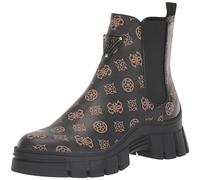 GUESS Women's HESTIA Ankle Boot, Brown/Black 210, 8
