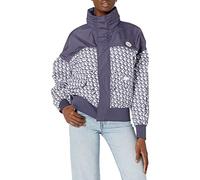 GUESS Women's Long Sleeve Clare Windbreaker, Macro Logomania Sea Navy, Small