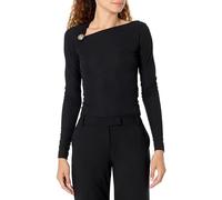 GUESS Women's Long Sleeve FEBE Top, Jet Black