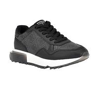 GUESS Women's Melany Sneaker, M US, Negro con Logotipo, 5.5 UK