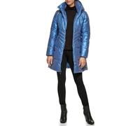 GUESS Women's Midweight Puffer Jacket Abrigo Alternativo de plumón, Edredón Azul, M para Mujer