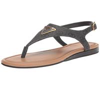 GUESS Women's Unali Sandal, 8.5 M US, Negro 001, 41 EU
