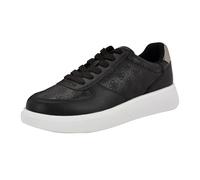 Guess Wulfred para Hombre, Negro/Peltre Logo Multi 001, 44.5 EU