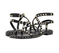 GUESS Yamara, Sandalia Mujer, Negro 001, 37 EU