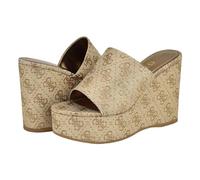 GUESS Yenise, Sandalias con cuña Mujer, Oro 710, 38.5 EU