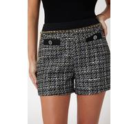 GUESS Yvonne Mix Denim Twe Black And White Bouc Talla: XS | Pantalones Cortos Outlet | Mujer | Azul