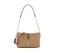 GUESS Zamira Top Zip Shoulder Bag, Bolso Bandolera Mujeres, Logotipo de Latte, Talla única