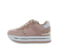 Guess Zapatillas de mujer HARINNA Runner Logo Impreso Encaje Blush FL7HARFAL12, Blush, 39 EU