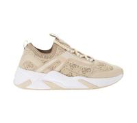GUESS Zapatillas Deportivas Beige con Malla Knit, Suela Blanca Chunky, Diseño Deportivo Casual (Beige, Sistema Tallas Calzado EU, Adulto, Números, Mediano, 38)