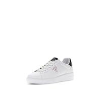 GUESS Zapatillas Deportivas Blancas con Negro, Estilo Casual, Logo Triangular Rojo (Blanco, Sistema Tallas Calzado EU, Adulto, Números, Mediano, 40)