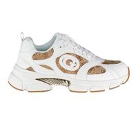 GUESS Zapatillas Deportivas, Blanco con Detalles en Marrón, Suela de Goma (Blanco, Sistema Tallas Calzado EU, Adulto, Números, Mediano, 39)