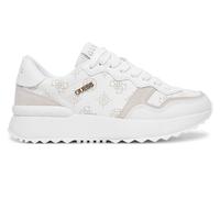 GUESS Zapatillas Deportivas de Mujer, Blancas con Detalles Plateados, Suela de Goma (Blanco, Sistema Tallas Calzado EU, Adulto, Números, Mediano, 40)