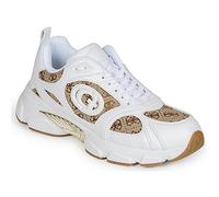 GUESS Zapatillas Deportivas, Blanco con Detalles en Marrón, Suela de Goma (Blanco, Sistema Tallas Calzado EU, Adulto, Números, Mediano, 37)