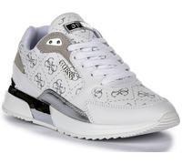 Guess Zapatillas Mujer Blanco/Plata, FLTMOX ELE12 WHIGR (Blanco/Plata, Sistema Tallas Calzado EU, Adulto, Números, Mediano, 38)