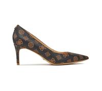 Guess- Zapatos de Tacón de Aguja con Monograma en Cuero PU- Shoes- Mujer- Marrón- 37 EU- Zapatos de Tacón de Aguja con Monograma en Cuero PU