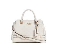 GUESS Zarela Luxury Satchel Creme White Logo