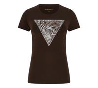 Guess - Zebra Triangle Tee - Tops - Mujer - Marrón - XS -