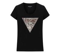 Guess - Zebra Triangle Tee - Tops - Mujer - Negro - S -