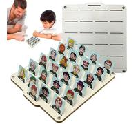 Guessing Who Game, Parent-Child Interactive Family Board Challenge, Classic Educational Fun Activity Enhancing Logical Thinking for Kids Boys Girls Travel Home Use, 5.31x4.92 Inches