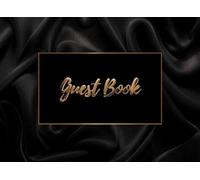 Guest Book: An elegant black and gold guest sign-in book, designed for modern celebrations and luxurious simplicity