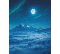Guest Book - Aurora Over Ice Mountains: A beautiful keepsake for capturing names, messages, and memories from your special event.