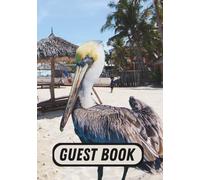 Guest Book: Beach Birds All Pages In This Fun Different Sign In Book (Black And White Edition)