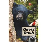 Guest Book: Bear On Every Page And Bears Different Nice Book Cover (Black And White Edition)