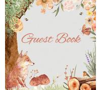 Guest Book for Vacation Rentals Woodland Fox: 111 Pages for Airbnb, Vrbo, B&Bs, and Hotels | 8.5 x 8.5 inches, Cute Forest Animal Cover