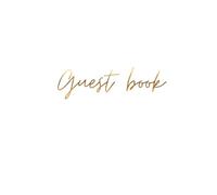 Guest Book: Large A4 Format with White and Gold Hard Cover - 100 Pages Cream with Feather - Refined and Chic Design for Wedding, Baptism and Communion