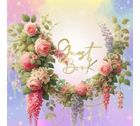 Guest Book Purple Garland Flower "This guest book is designed to preserve the precious memories of friendships and special moments. Whether it's a ... and signature become a lasting keepsake."