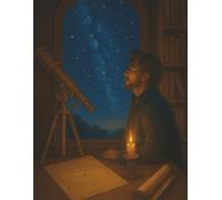 Guest Book - Stargazer & Candlelight Cover: A warm and thoughtful sign-in book to welcome guests and record precious moments