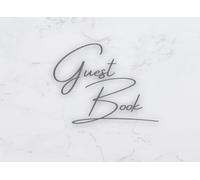 Guest Book: Wedding Guest Book with Marble Background and Modern Elegant Typography, Minimalist Sign In Book for Wedding Memories