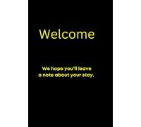 Guest journal Welcome book for visitors in air bnb's, cabins, vacation rentals and bed & breakfasts