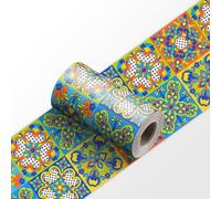 Guest Ruyunlai Cenefa Adhesiva con baldosas mandala florales 30x240cm Y427