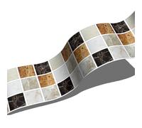 Guest Ruyunlai Cenefas Adhesivas Cocina De Friso Papel para Paredes DecoracióN De Pared De Cocina, BañO,PVC Cenefa Autoadhesiva para DecoracióN 10cm X 200cm