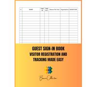 Guest Sign-In Book: Visitor Registration and Tracking Made Easy: A Practical and Stylish Guest Book to Record Names, Dates, and Messages for Homes, Offices, and Special Events