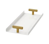 Guest Towel Holder Rack, 25 x 11,5 cm Steel Bathroom Organization Storage with Golden T-Handle Stylish Guest Napkin Holder, for Vanity, Countertop, Washroom Decor