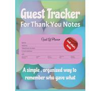Guest Tracker For Thank You Notes: Guest Tracker with Easy to Read for Thank You Notes, Address Tracker, Gift Tracker and More | 8.5 x 11 in (21.59 x ... Birthdays, Baby Showers, bat mitzvah's & more