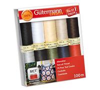Gütermann Hilo de coser Basic Colours – Set 10 bobinas de 100 m, colores básicos