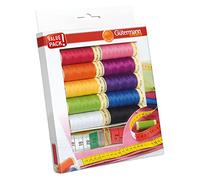 Gutermann Creativ Coselotodo - 100 m Paquete de 10 bobinas + 1 cinta métrica de sastre métrica 150 cm, colores surtidos