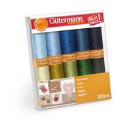 Gütermann creativ Set hilo de coser con 10 bobinas de hilo de algodón 100 m en colores diferentes