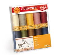 Gütermann creativ Set hilo de coser con 10 bobinas de hilo de algodón 100 m en colores diferentes