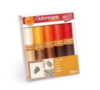 Gütermann Creativ Set Hilo de Coser con 10 bobinas de Hilo de algodón 100 m en Colores Diferentes