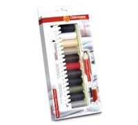 Gütermann creativ Set hilo de coser con 11 bobinas de Coselotodo de 100 m en los colores básicos + regleta + Seam-fix mini