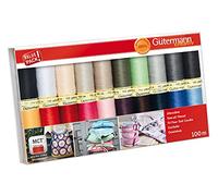 Gütermann creativ Set hilo de coser con 20 bobinas de Coselotodo de 100 m en los colores básicos